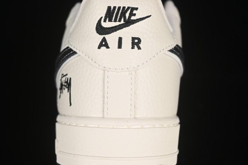Nike Air Force 1 '07 Low Stussy Collaboration White Gray Casual Sneakers - KK1988-093