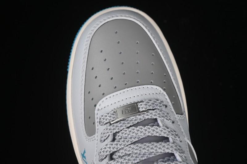 Nike Air Force 1 '07 Low LV Collaboration Gray Blue Sole Casual Sneakers - JJ2508-704