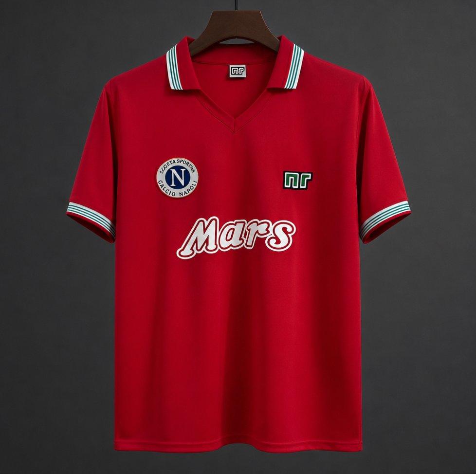 Retro 88/89 Napoli Third Red Jersey