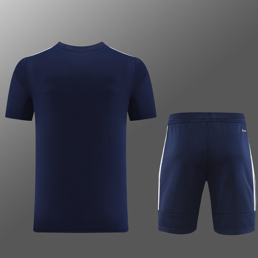 AD05 sapphire blue shorts suit S-2XL