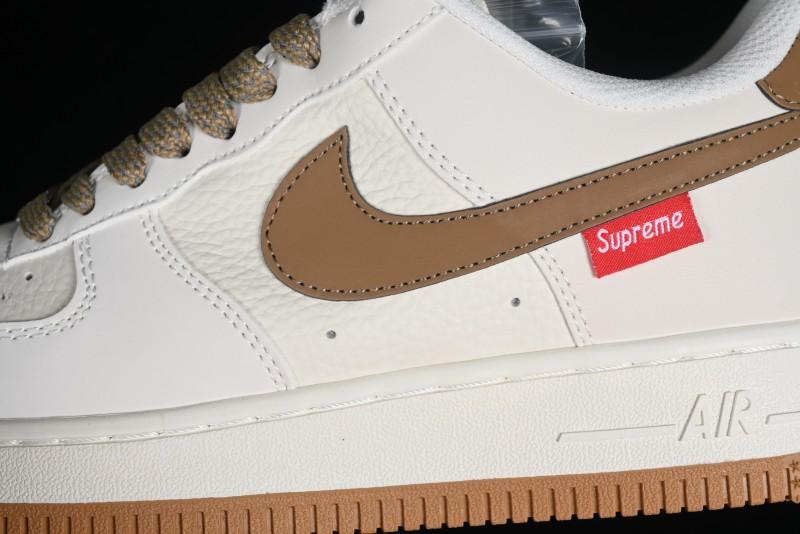 Supreme x Nike Air Force 1 '07 Low Skateboarding Shoes - Coffee Brown - HD1968-019