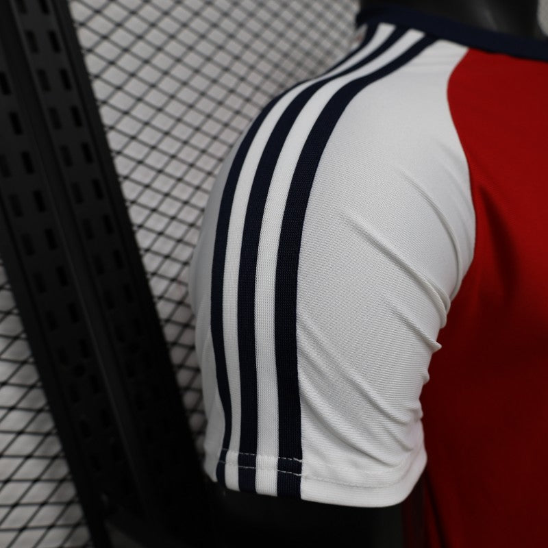 Player Version 2026 Arsenal x Adidas Originals Red with White Raglan Sleeve Home Jersey