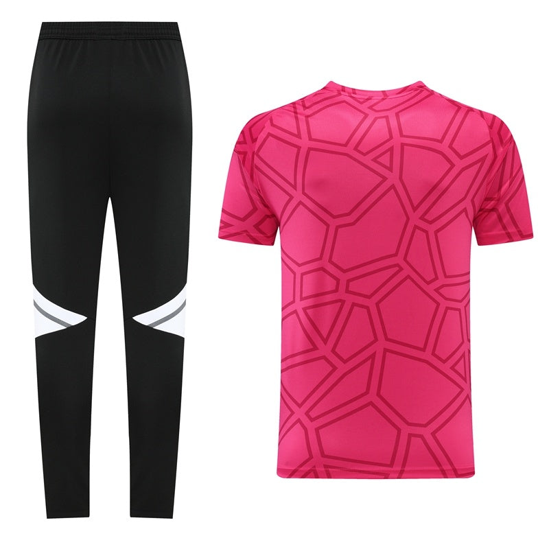 AD01 rose pink trousers suit S-2XL