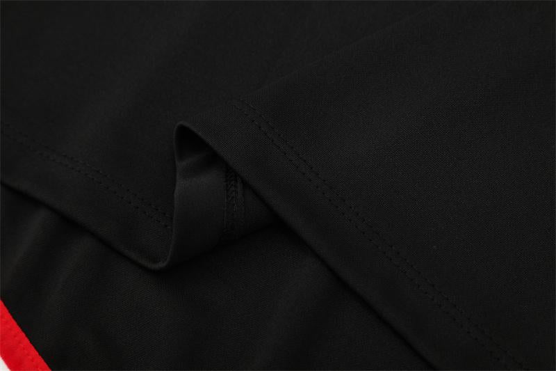Retro 04/05 AC Milan Black Half Zipper Jacket+Long Pants