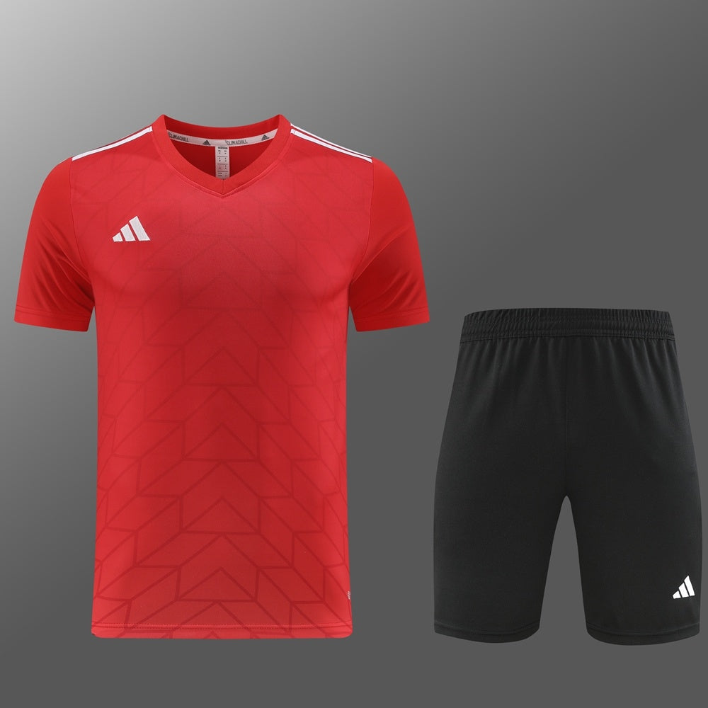 AD05 red shorts suit S-2XL