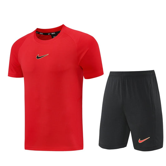 ND09 red shorts suit S-2XL
