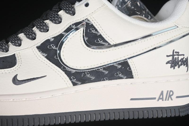 Nike Air Force 1 '07 Low Stussy Collaboration Beige Grey Casual Sneakers - XZ6188-726