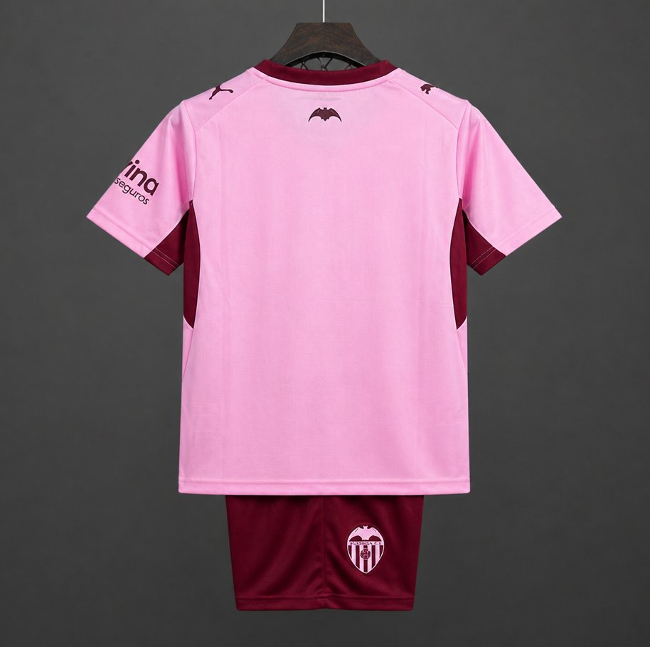 26/27 Kids Valencia CF Third Pink Kits Jersey