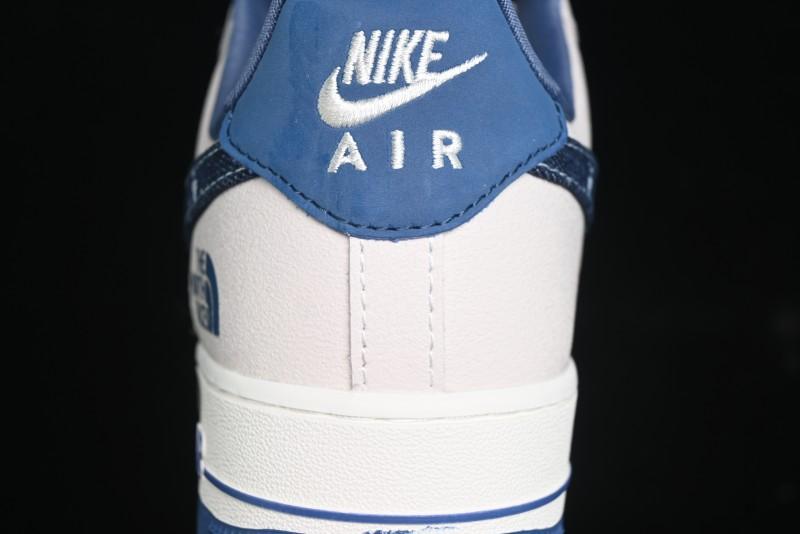 Nike Air Force 1 '07 Low The North Face Collaboration - Blue Floral Swoosh Casual Sneakers - KK1988-021