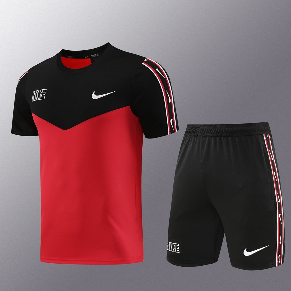 ND03 black and red shorts suit S-2XL
