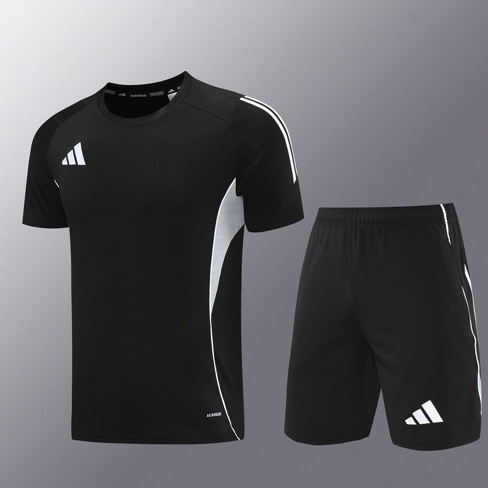 AD09 black shorts suit S-2XL