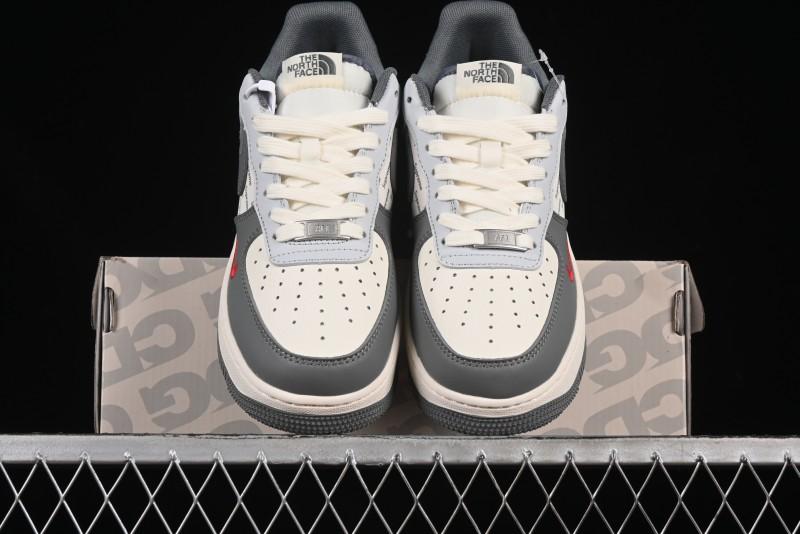 Nike Air Force 1'07 Low The North Face Collaboration Grey Multi-Tone Casual Sneakers - JJ2508-715
