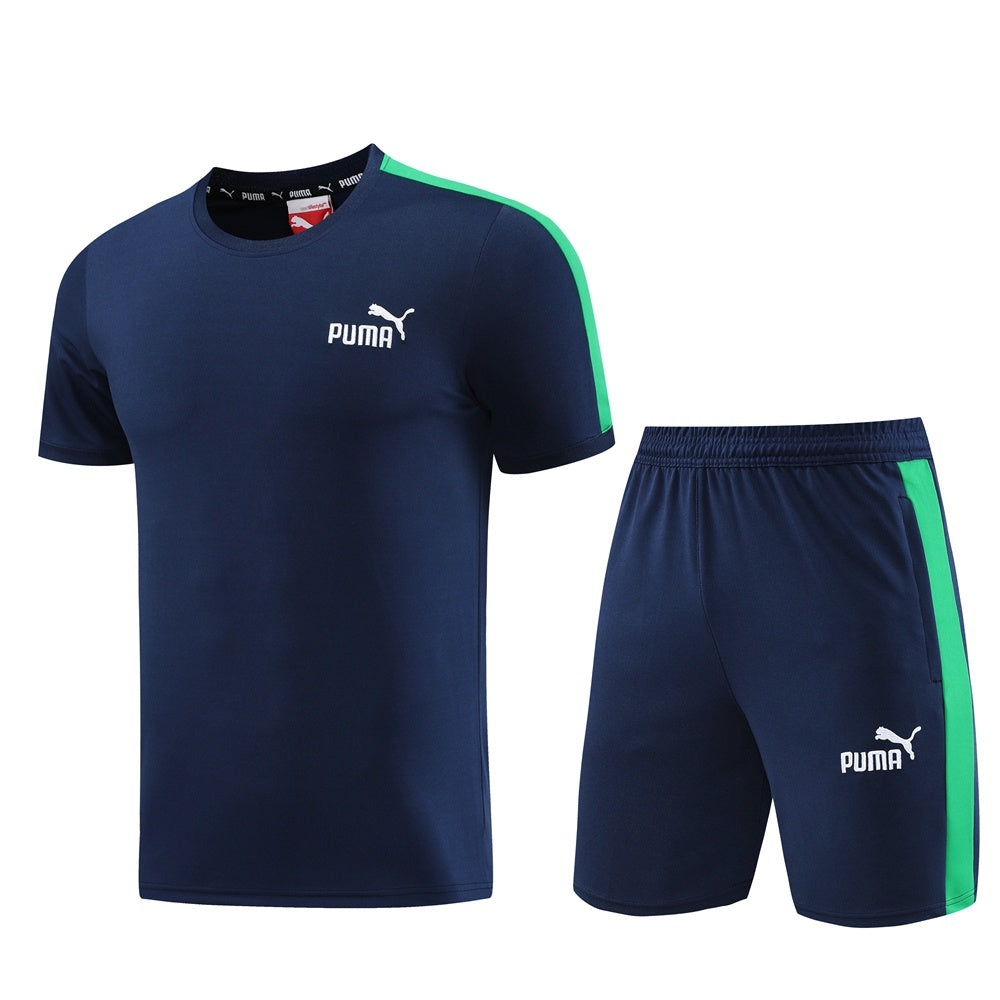PD01 sapphire blue shorts suit S-2XL
