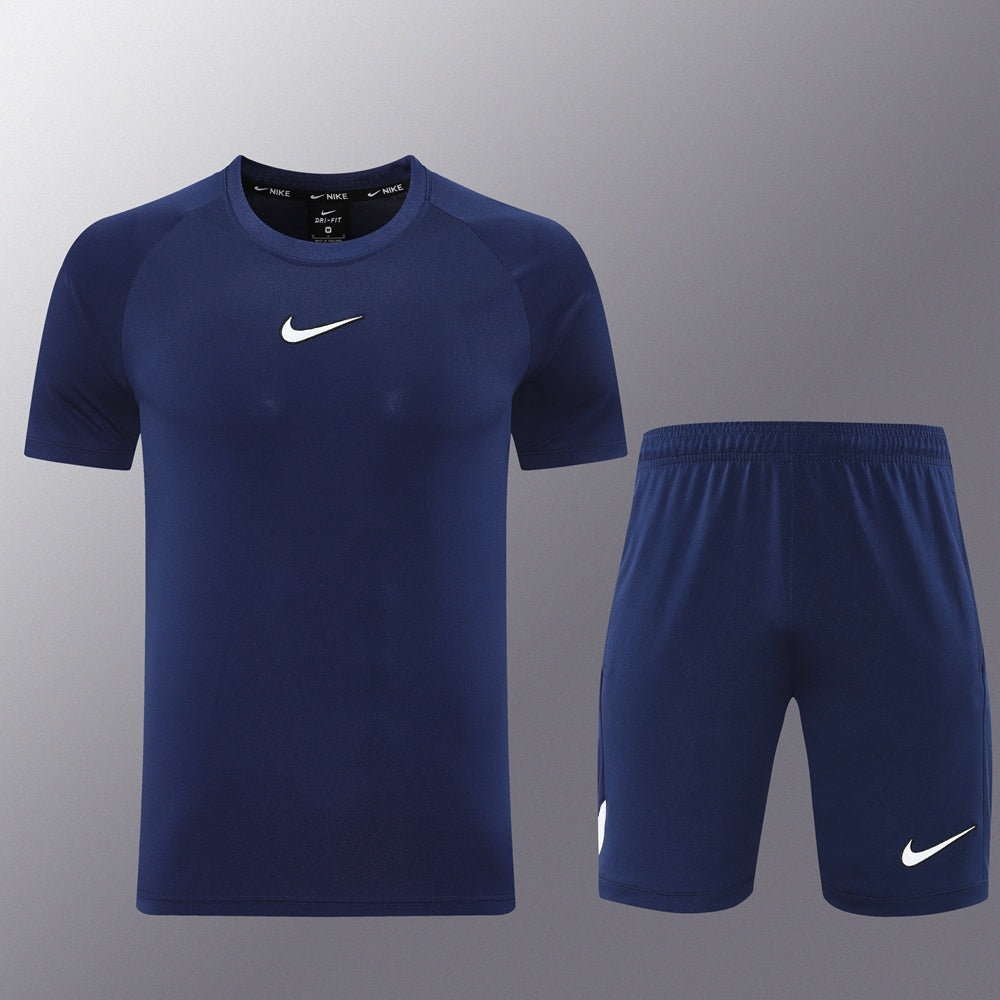 ND09 sapphire blue shorts suit S-2XL