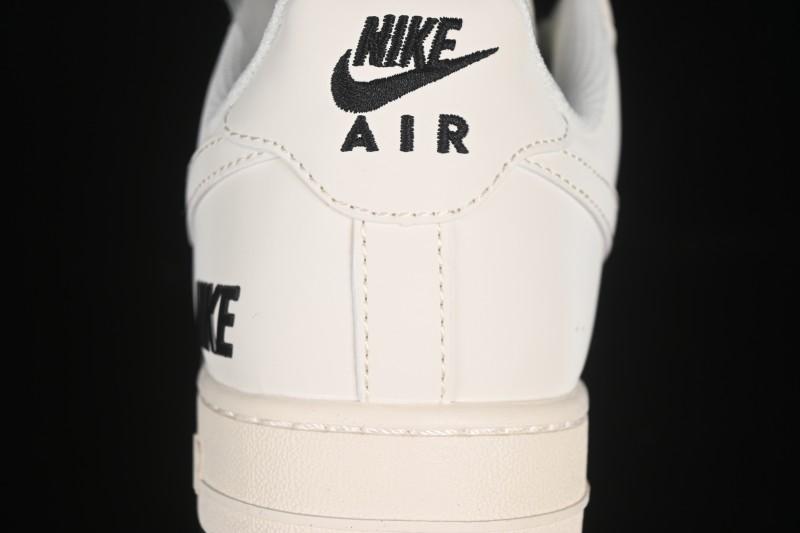Nike Air Force 1'07 Low Casual Sneakers with Triple Black Swoosh - XX3168-183