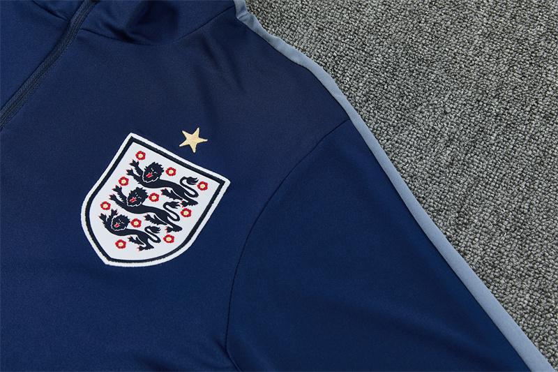 2026 England Navy Blue  Half Zipper Jacket Tracksuit + Long Pants (Nike)