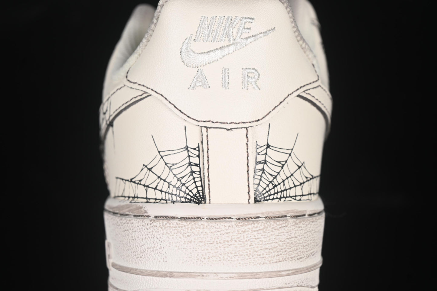 Nike Air Force 1'07 Low Casual Sneakers with Vintage Spider Web Design - 315221-333
