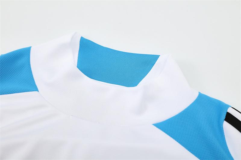 Retro 12/13 Real Madrid White/Blue Half Zipper Jacket