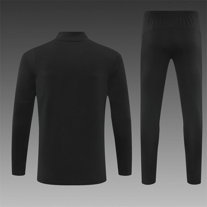 25/26 Manchester City Black Half Zipper Jacket+Long Pants