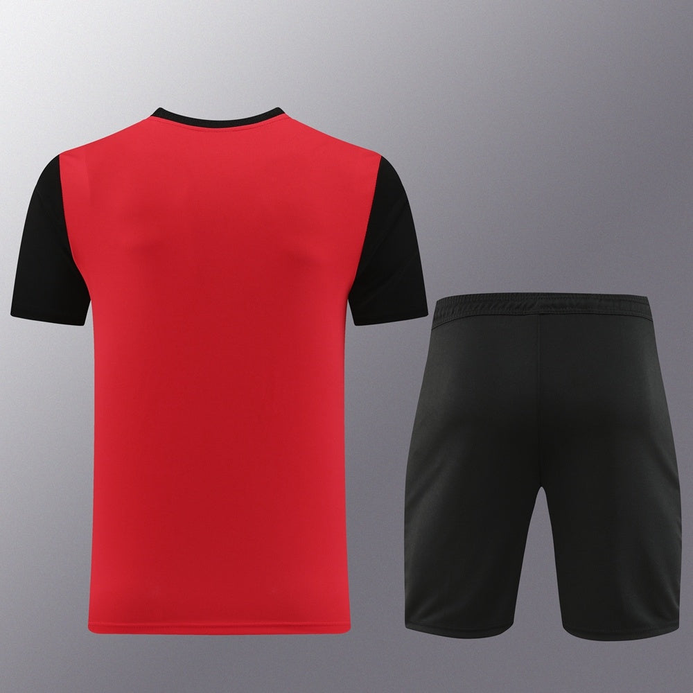ND03 black and red shorts suit S-2XL