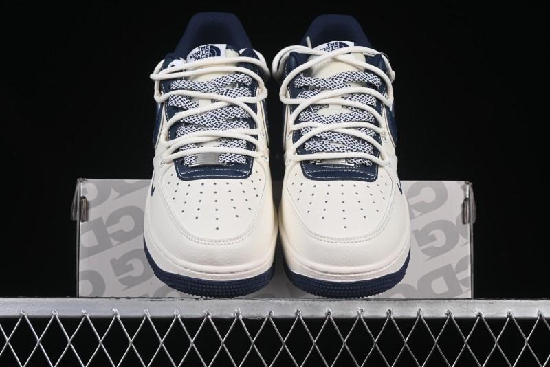 Nike Air Force 1 '07 Low The North Face Collaboration Beige Blue Patchwork Drawstring Casual Shoes - SJ1198-107