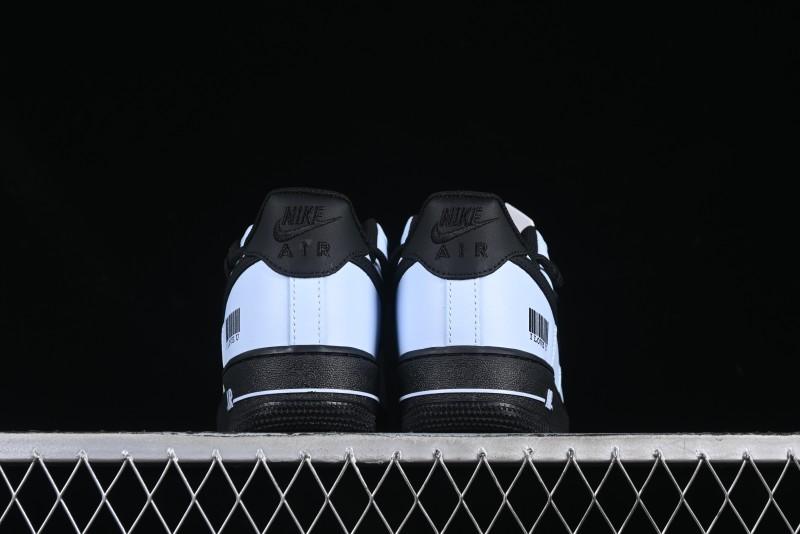 Custom "I Love U" Black & White Sneakers - Sleek Barcode Design