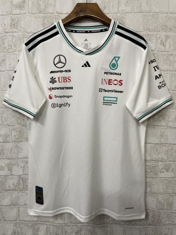 2026 F1 Mercedes-AMG Petronas F1 Team White with Teal and Black Trim Jersey