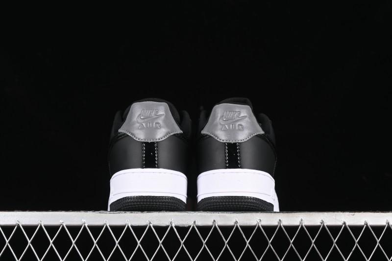 Nike Air Force 1 '07 Low Patent Leather All Black Casual Sneakers - AH6827-001