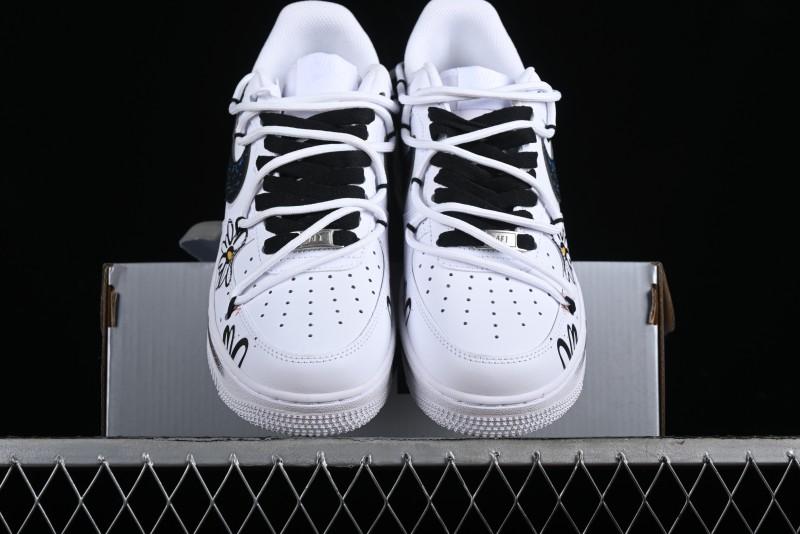 Nike Air Force 1 '07 Low Daisy Print Casual Sneakers with Lace-Up - ZH0316-025