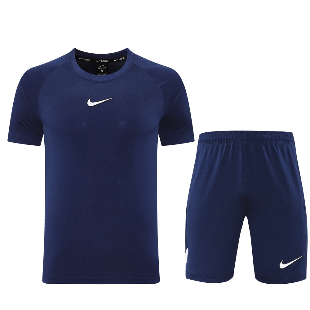 ND09 sapphire blue shorts suit S-2XL