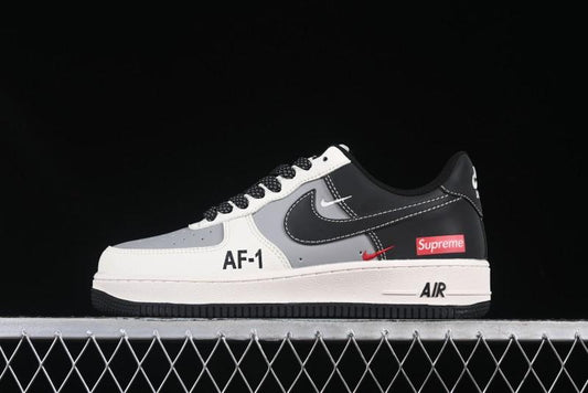 Nike Air Force 1'07 Low Supreme Casual Sneakers in Beige Grey Black - HH7518-055