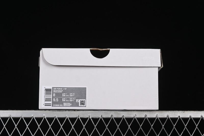 Nike Air Force 1 '07 Low White Grey Black Double Swoosh Casual Sneakers - DY8899-001