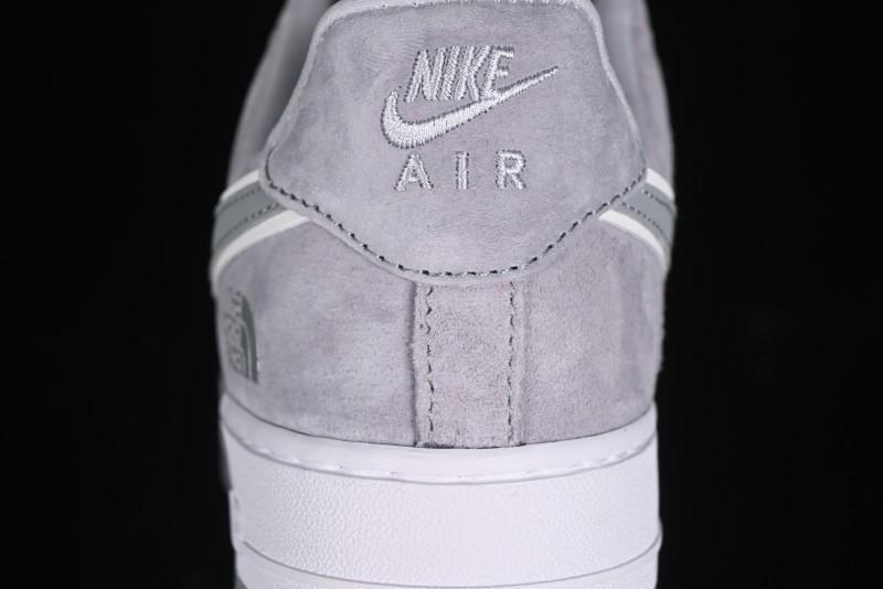 Nike Air Force 1 '07 Low The North Face Collaboration - Silver Grey Pigskin Sneakers - KK3333-004