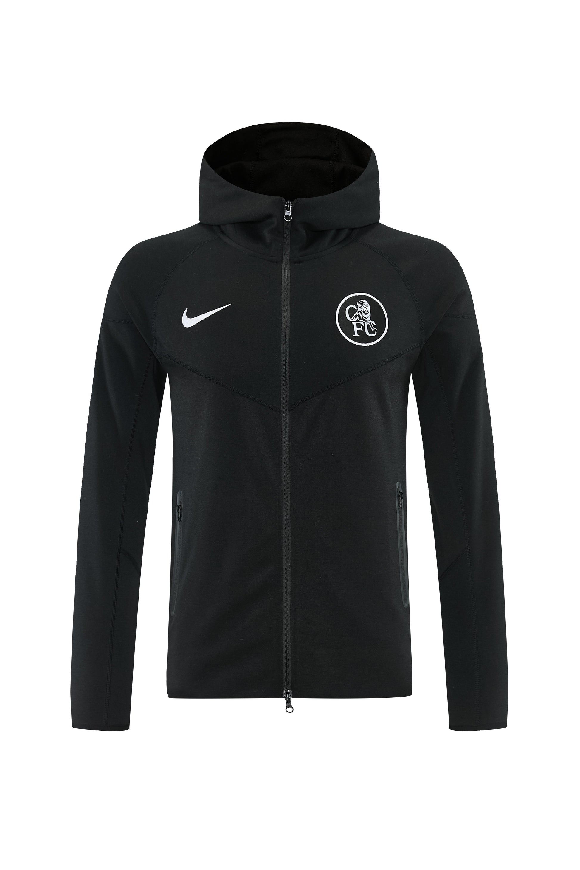 25/26 Chelsea Black Full Zipper Hoodie Windbreaker + Long Pants