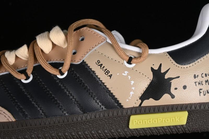 Adidas Originals Samba OG Low-Top Casual Sneakers with Panda Prank Retro Design - IG1025