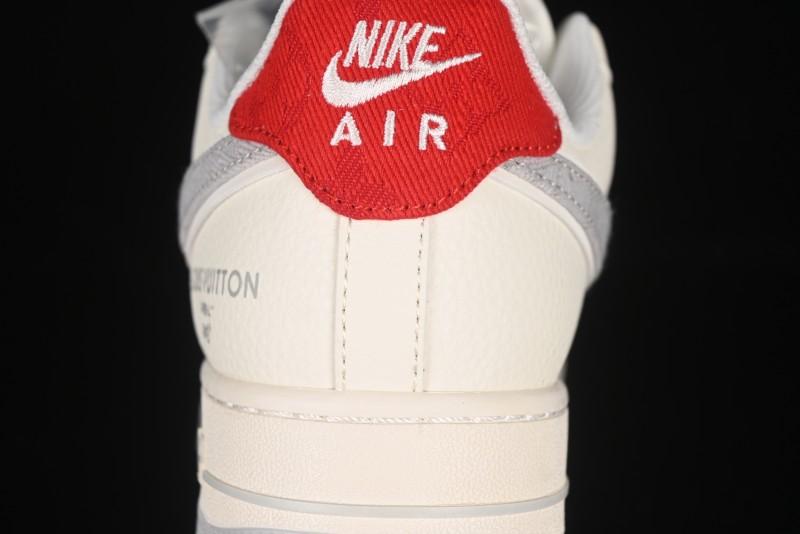 Nike Air Force 1 '07 Low LV Collaboration Grey Denim Swoosh Casual Sneakers - XX3168-135
