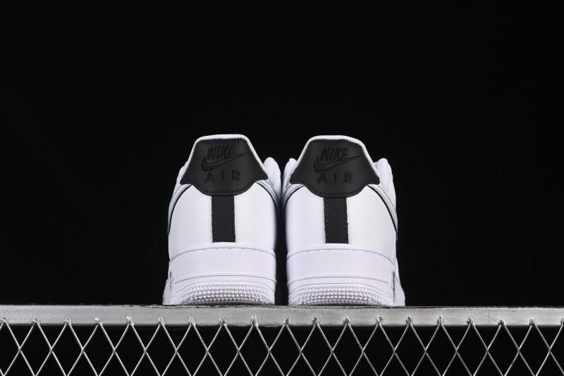 Nike Air Force 1 '07 Low Casual Sneakers in White-Black Gradient with Full-Length Air Cushion - ZH0316-078