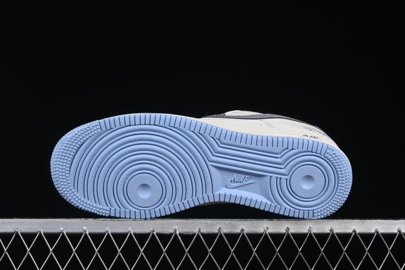 Nike Air Force 1 '07 Low Stussy Collaboration Light Grey Blue Sole Low-Top Casual Sneakers - XS1958-517