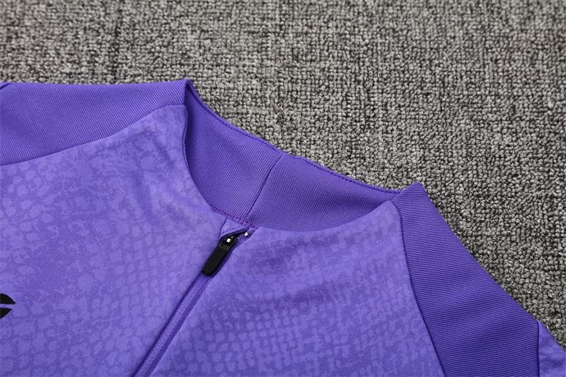 25/26 Barcelona Purple Joint Edition Half Zipper Jacket+Long Pants