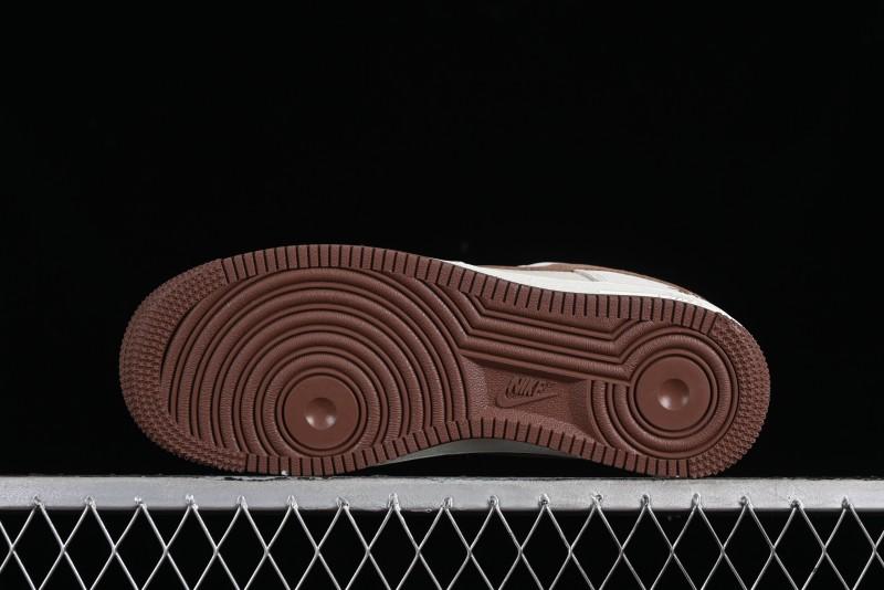 Nike Air Force 1 '07 Low Stussy Collaboration - Coffee Pig Suede Low-Top Casual Sneakers - HD1968-017