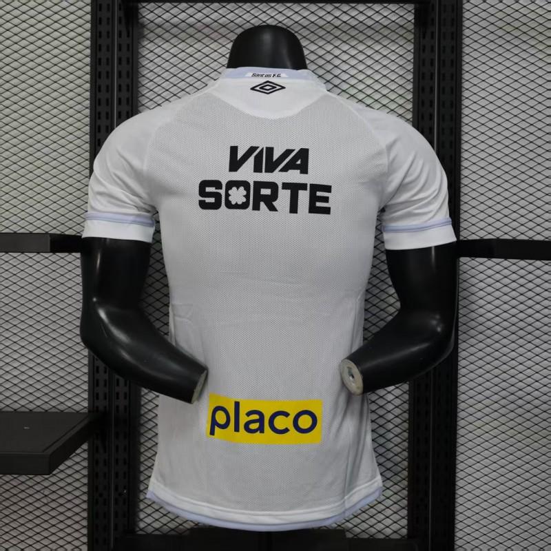 Player Version 25/26 Santos Home Jersey With Full Sponsors