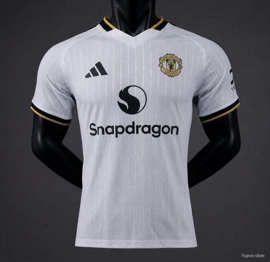 Player Version 26/27 Manchester United White with Gold Trim Away Jersey
