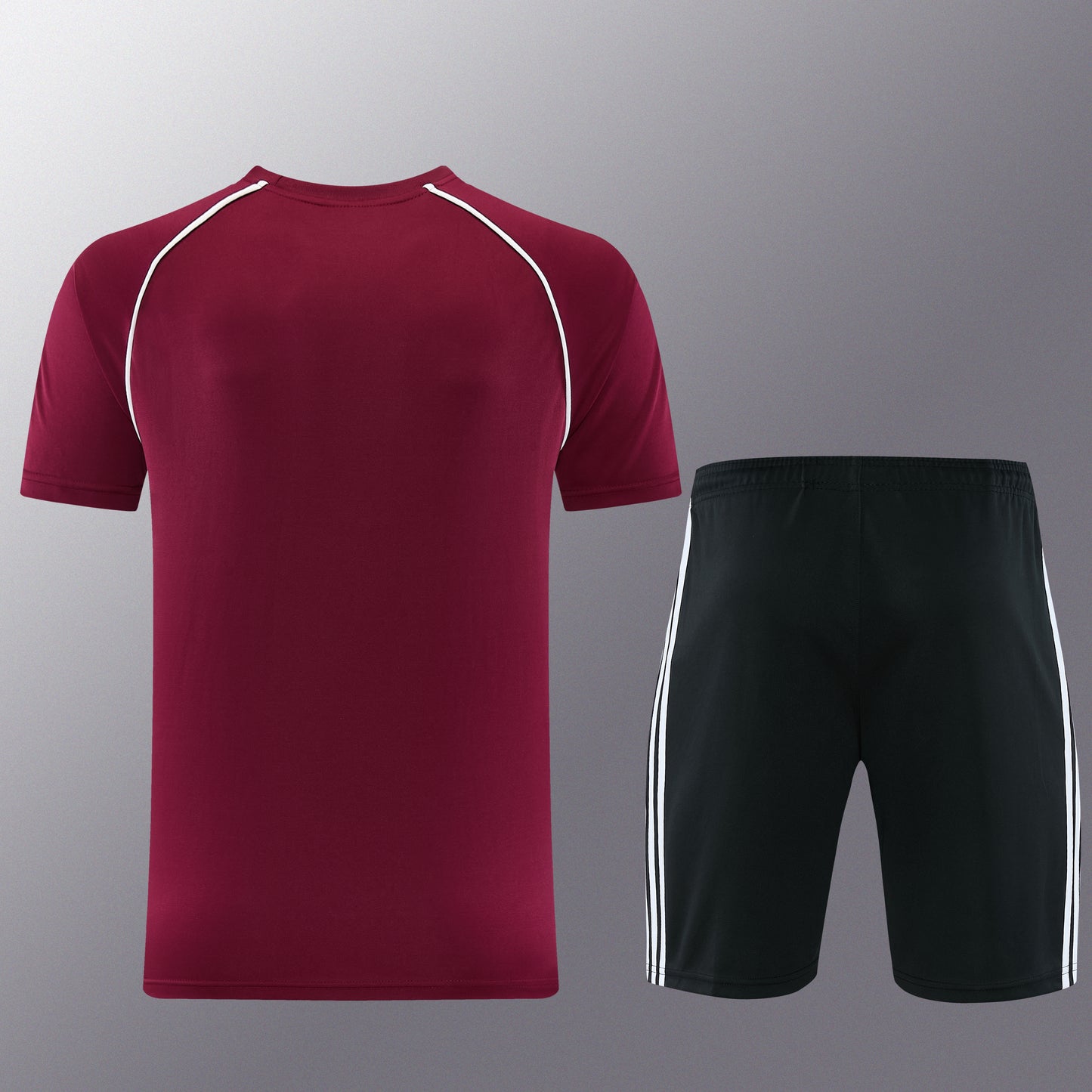 AD15 maroon shorts suit S-2XL