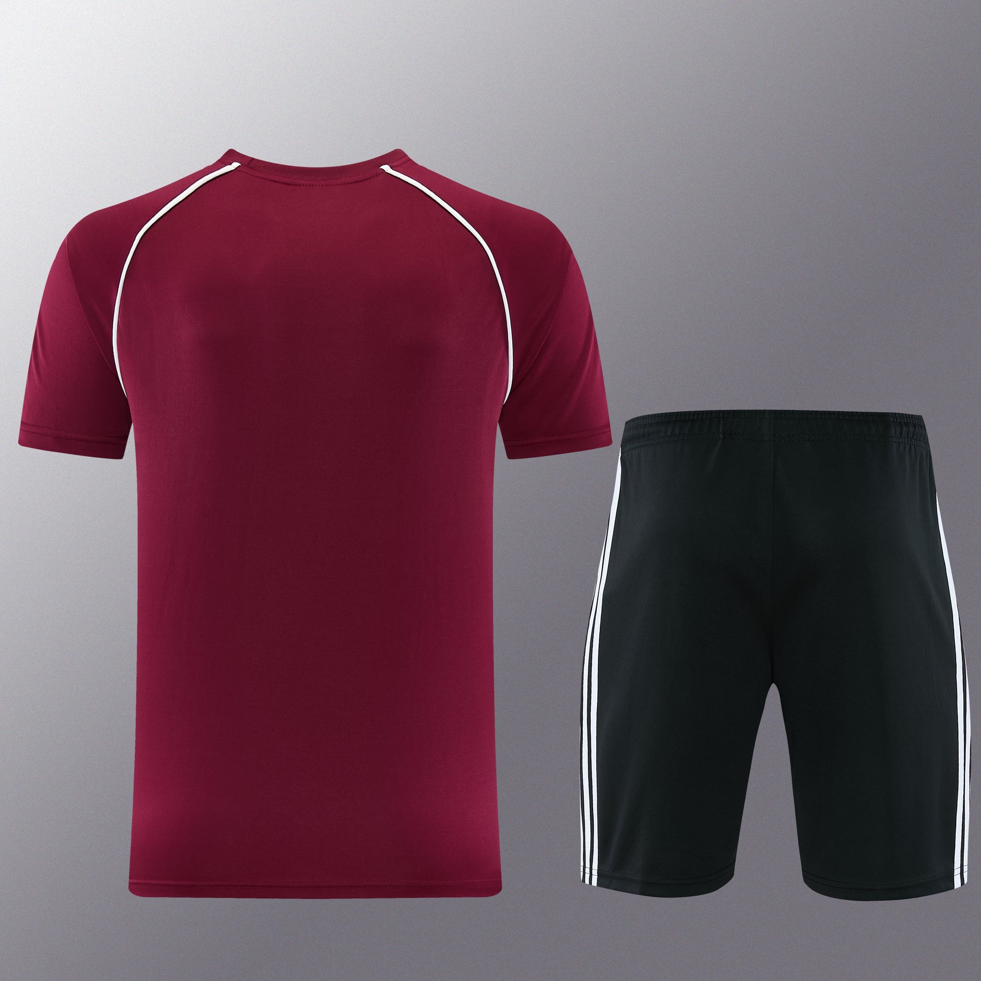 AD15 maroon shorts suit S-2XL