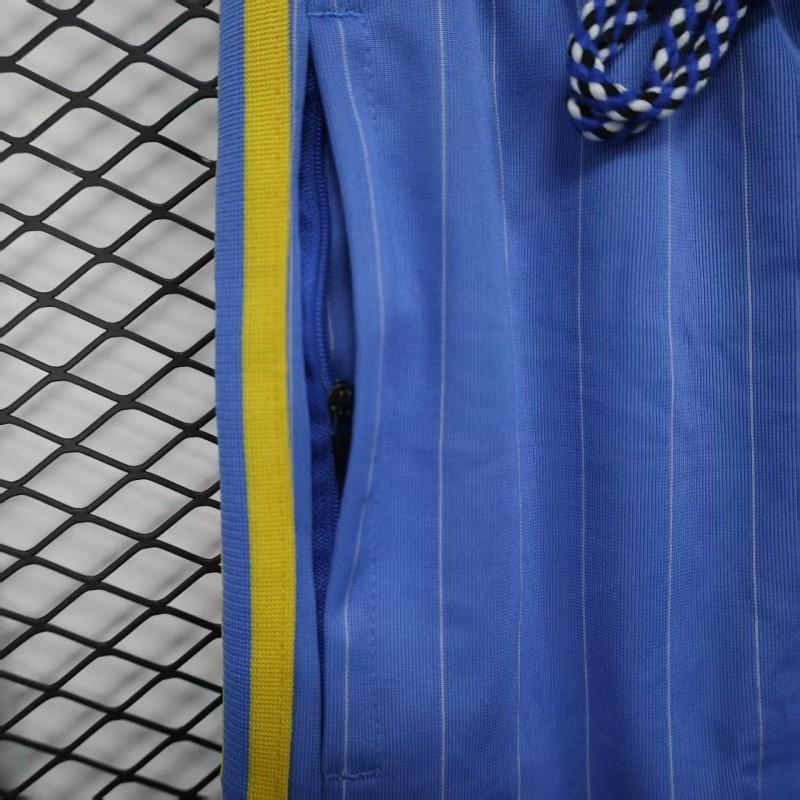 Retro Player Version  1990/91 Manchester United Third Sky Blue with Pinstripe Pattern Shorts