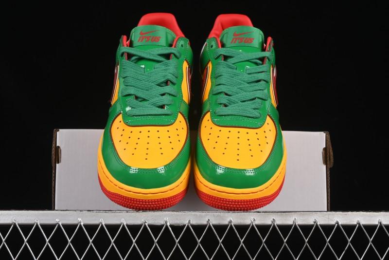 Nike Air Force 1'07 Low Lil Yachty Collaboration Casual Sneakers with Patent Leather and Multicolor Design - IH4383-300