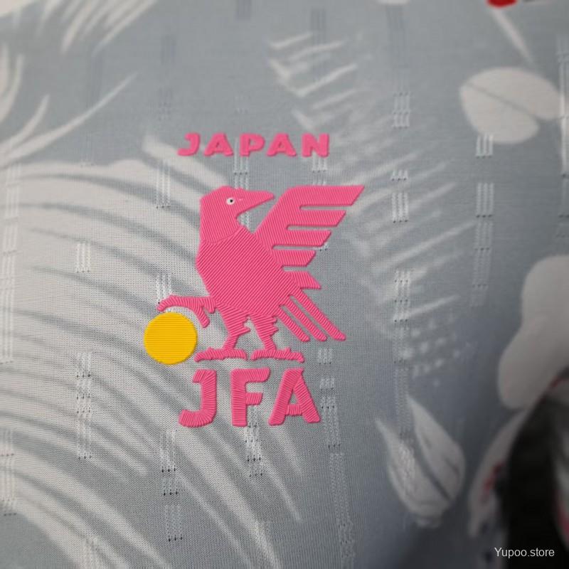 Player Version 2025 Japan White with Fox and Cherry Blossom Pattern Jersey
