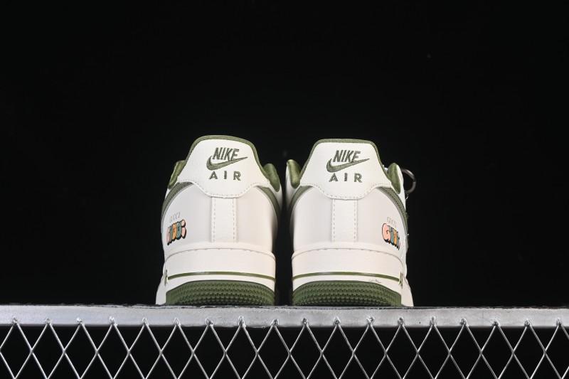 Nike Air Force 1'07 Low Gucci Collaboration Military Green Multi-Color Low-Top Casual Sneakers - XX3168-211