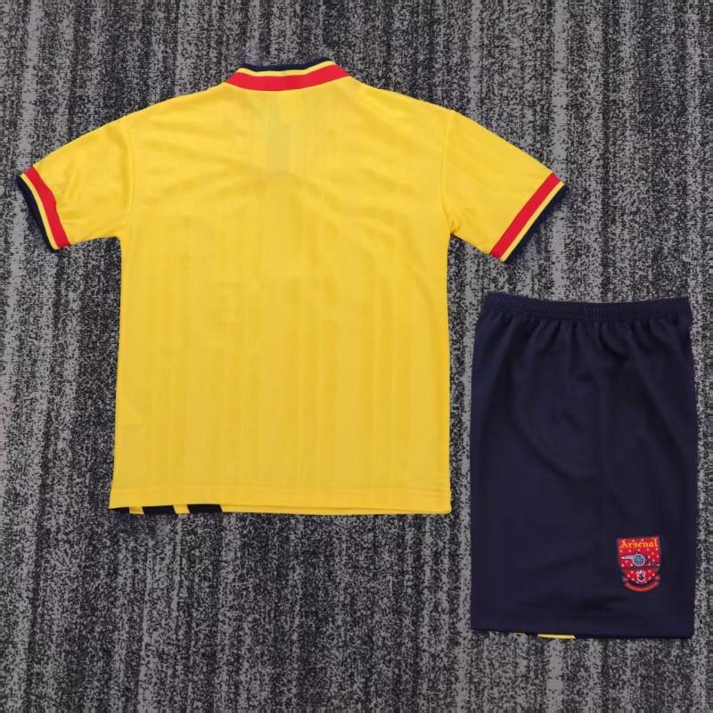 Retro 1993/94 Kids Arsenal Yellow & Black Away Jersey