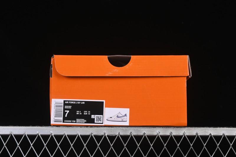 Nike Air Force 1 '07 Low LV Collaboration Beige Black Woven Label Casual Sneakers - CX5050-Y08